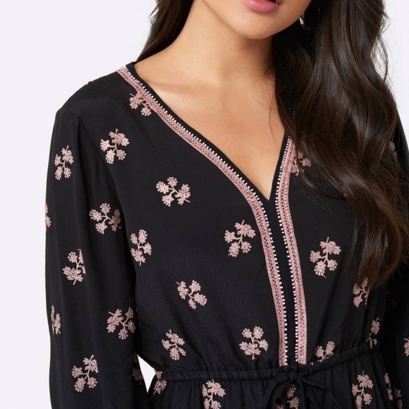 FOREVER NEW Dahlia Day Embroidered Long Sleeve Mini Dress - Picture 12 of 16